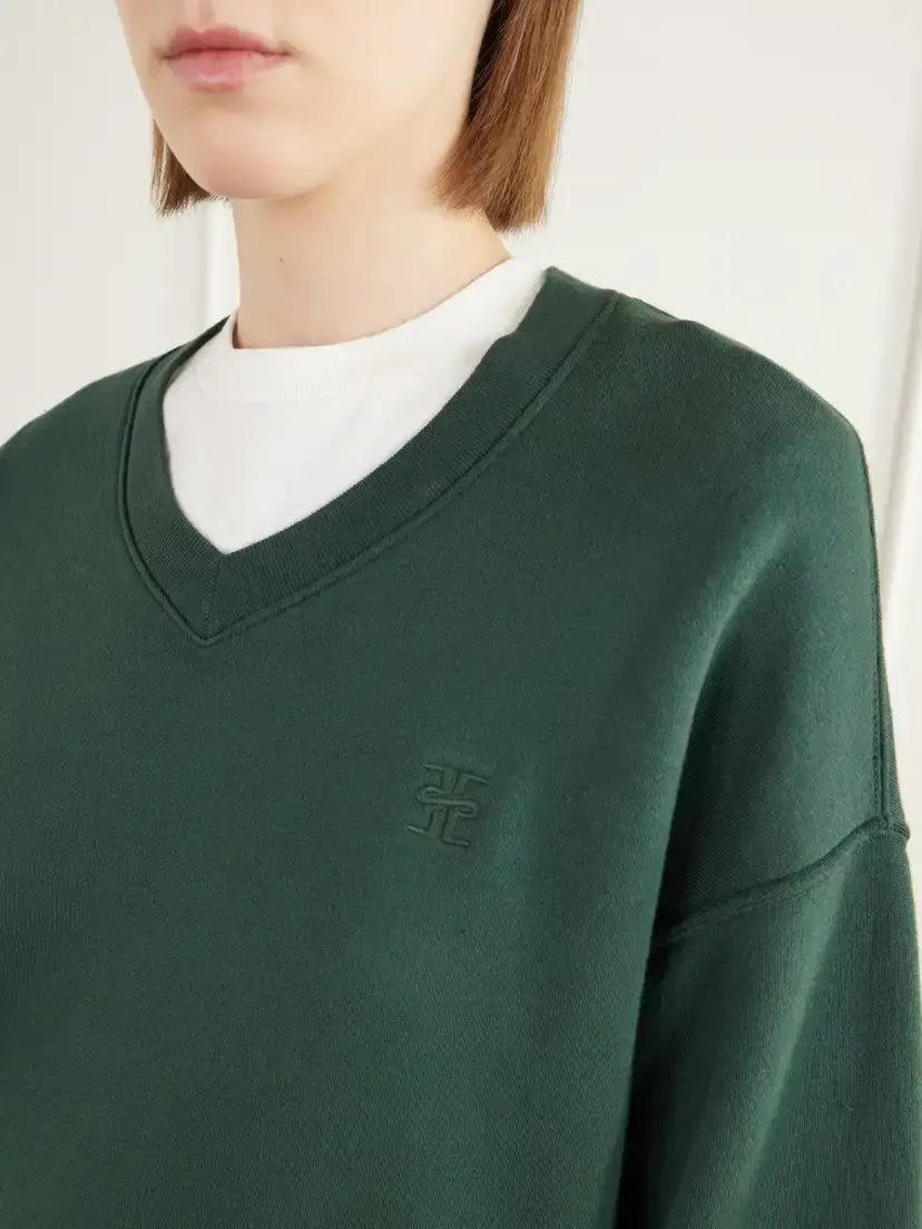 ÉTERNE Logo-embroidered French Cotton And Modal-blend Terry Sweatshirt | Thumbnail 5 ÉTERNE Logo-embroidered French Cotton And Modal-blend Terry Sweatshirt | Thumbnail 5