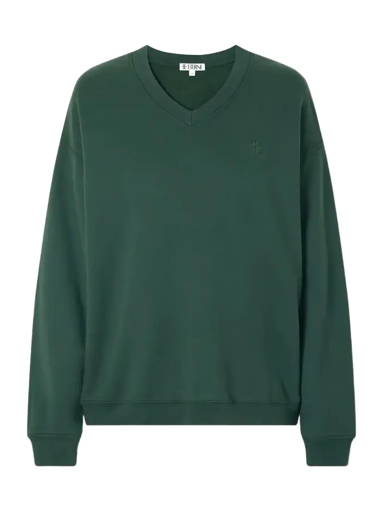 Logo-embroidered French Cotton And Modal-blend Terry Sweatshirt Logo-embroidered French Cotton And Modal-blend Terry Sweatshirt