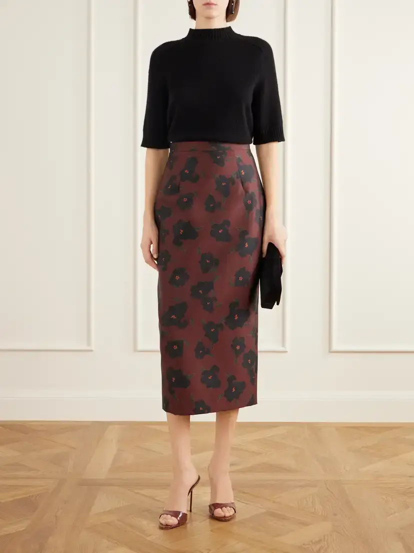 Emilia Wickstead Lorelei Floral-print Taffeta Faille Midi Skirt | Thumbnail 2 Emilia Wickstead Lorelei Floral-print Taffeta Faille Midi Skirt | Thumbnail 2