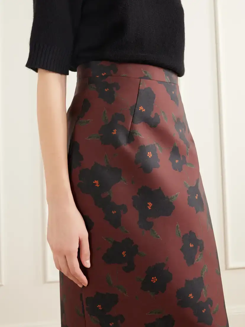 Emilia Wickstead Lorelei Floral-print Taffeta Faille Midi Skirt | Thumbnail 4 Emilia Wickstead Lorelei Floral-print Taffeta Faille Midi Skirt | Thumbnail 4