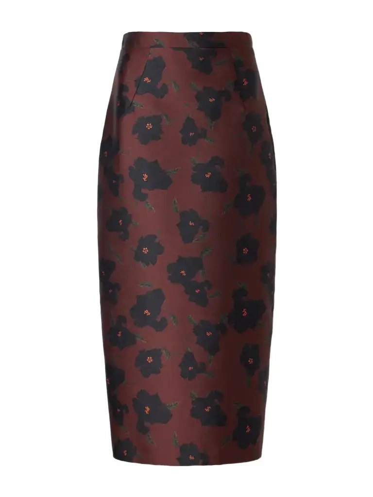 Lorelei Floral-print Taffeta Faille Midi Skirt Lorelei Floral-print Taffeta Faille Midi Skirt