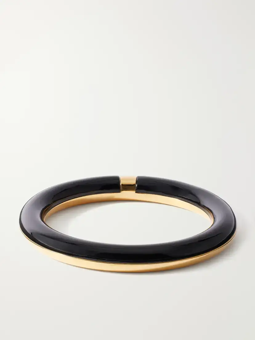 Alaïa Ray Logo-engraved Gold-tone Bangle | Thumbnail 3 Alaïa Ray Logo-engraved Gold-tone Bangle | Thumbnail 3