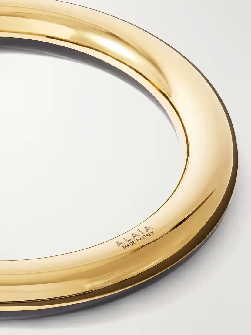 Alaïa Ray Logo-engraved Gold-tone Bangle | Thumbnail 4 Alaïa Ray Logo-engraved Gold-tone Bangle | Thumbnail 4