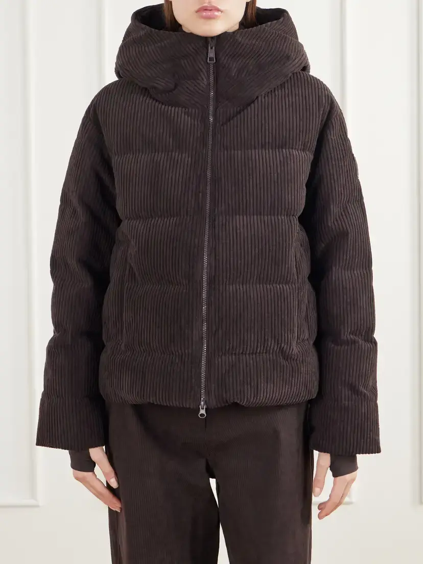 We Norwegians Britt Hooded Quilted Corduroy Padded Ski Jacket | Thumbnail 3 We Norwegians Britt Hooded Quilted Corduroy Padded Ski Jacket | Thumbnail 3