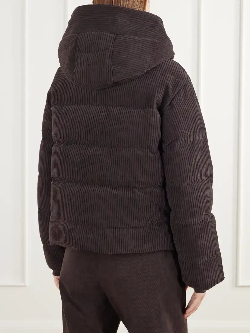 We Norwegians Britt Hooded Quilted Corduroy Padded Ski Jacket | Thumbnail 4 We Norwegians Britt Hooded Quilted Corduroy Padded Ski Jacket | Thumbnail 4