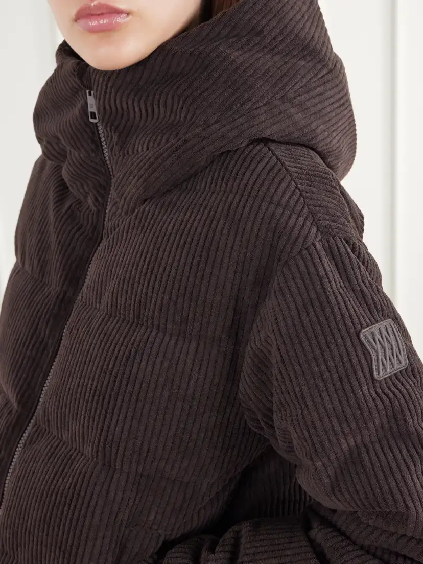 We Norwegians Britt Hooded Quilted Corduroy Padded Ski Jacket | Thumbnail 5 We Norwegians Britt Hooded Quilted Corduroy Padded Ski Jacket | Thumbnail 5