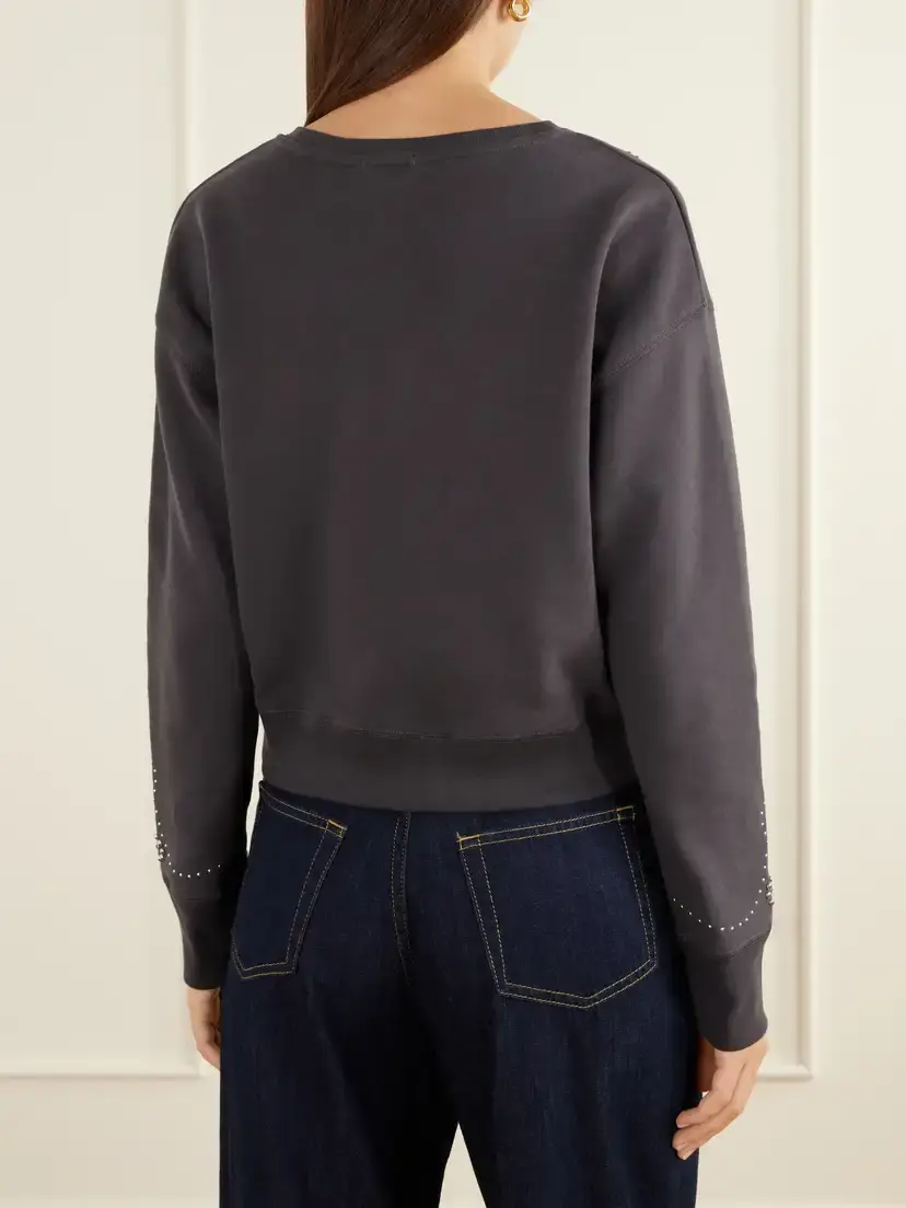 BODE Studded Embellished Cotton-jersey Sweatshirt | Thumbnail 4 BODE Studded Embellished Cotton-jersey Sweatshirt | Thumbnail 4