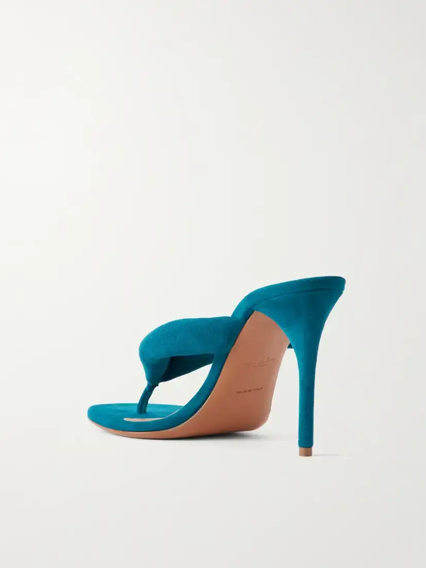 ALAÏA 90 Suede Thong Sandals | Thumbnail 3 ALAÏA 90 Suede Thong Sandals | Thumbnail 3
