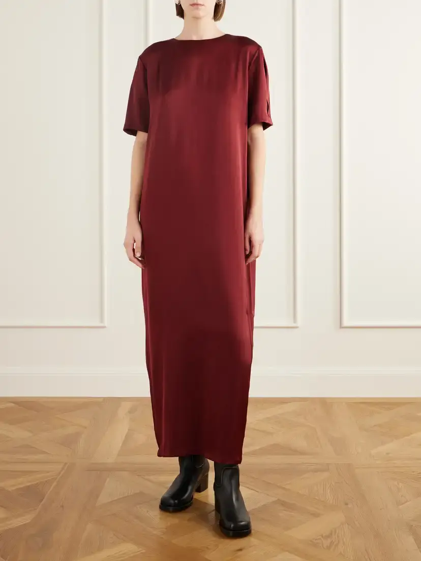 Giuliva Heritage The Gioia Satin Maxi Dress | Thumbnail 3