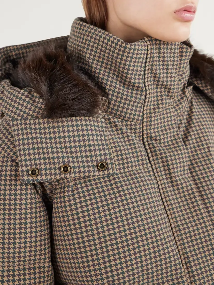 We Norwegians Glenshee Houndstooth Plush-trimmed Padded Shell Ski Jacket | Thumbnail 4 We Norwegians Glenshee Houndstooth Plush-trimmed Padded Shell Ski Jacket | Thumbnail 4