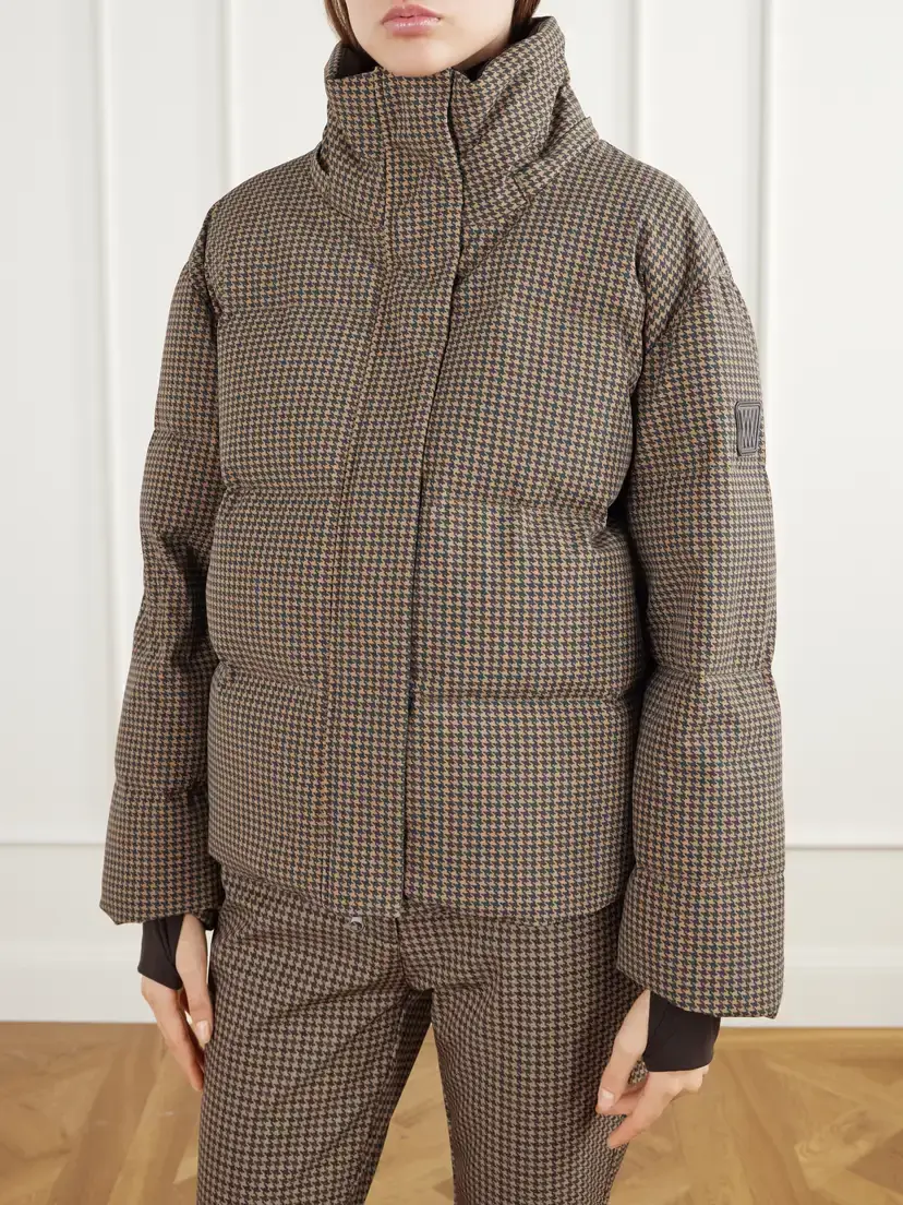 We Norwegians Glenshee Houndstooth Plush-trimmed Padded Shell Ski Jacket | Thumbnail 5 We Norwegians Glenshee Houndstooth Plush-trimmed Padded Shell Ski Jacket | Thumbnail 5