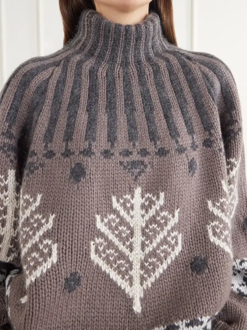 Brunello Cucinelli Fair Isle Intarsia-knit Cashmere Sweater | Thumbnail 5 Brunello Cucinelli Fair Isle Intarsia-knit Cashmere Sweater | Thumbnail 5