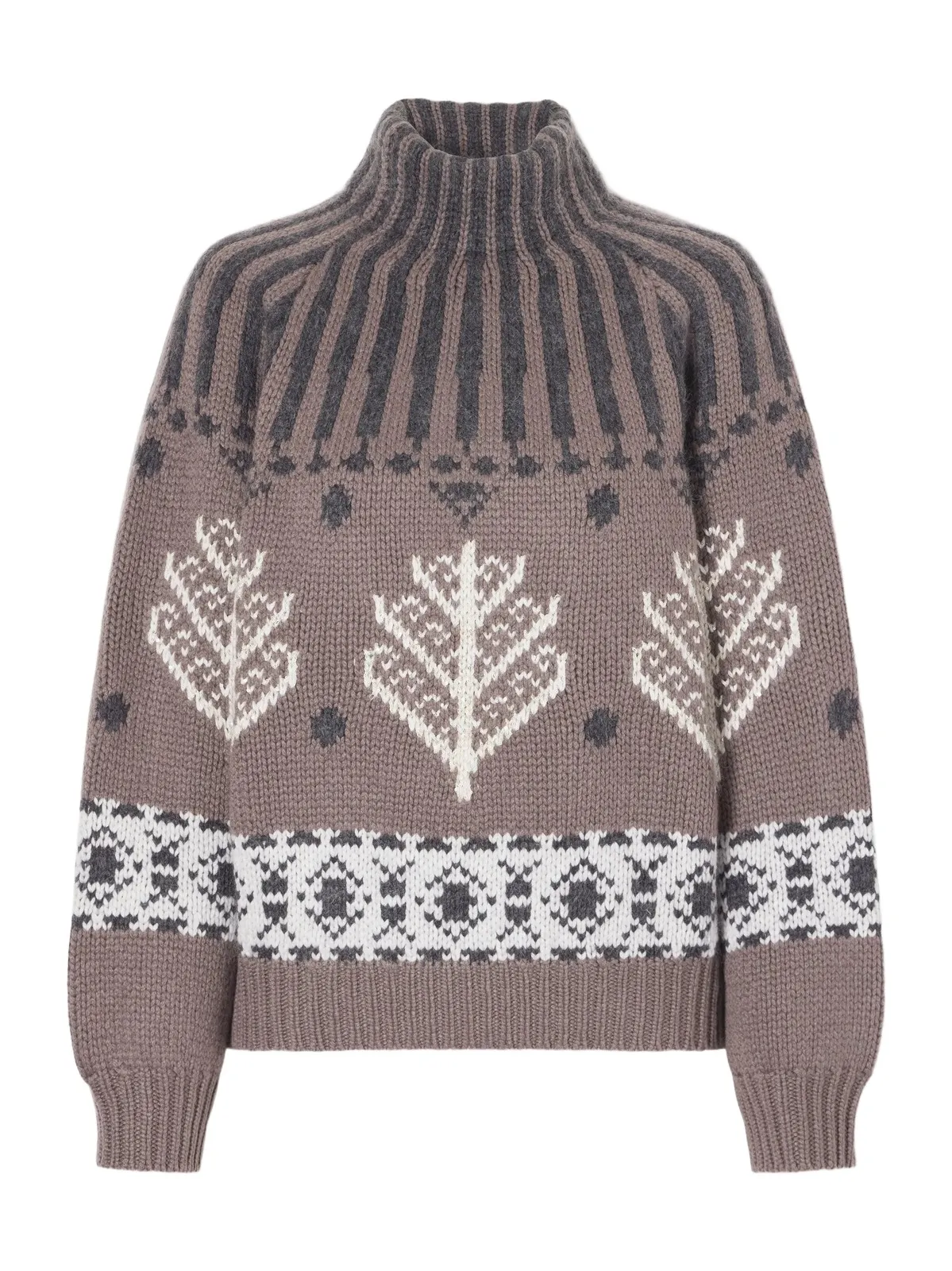 Brunello Cucinelli Fair Isle Intarsia-knit Cashmere Sweater