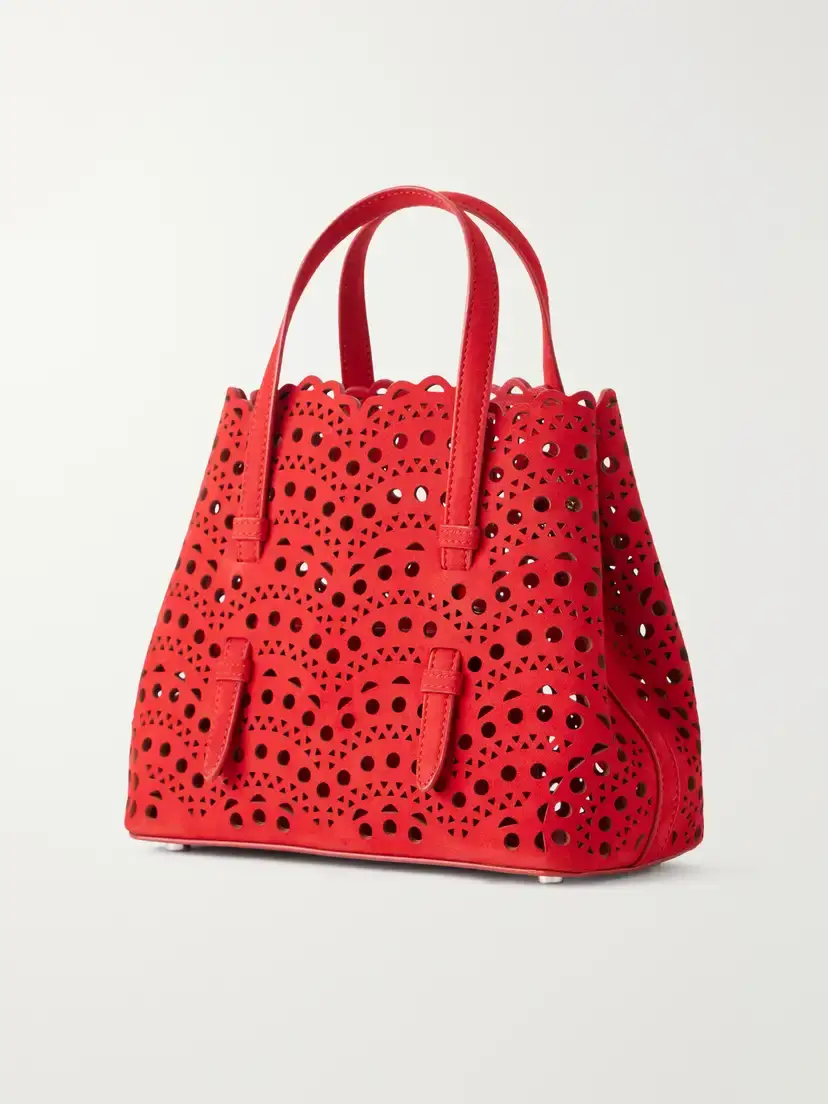 Alaïa Mina Laser-cut Nubuck Top-handle Bag | Thumbnail 3 Alaïa Mina Laser-cut Nubuck Top-handle Bag | Thumbnail 3