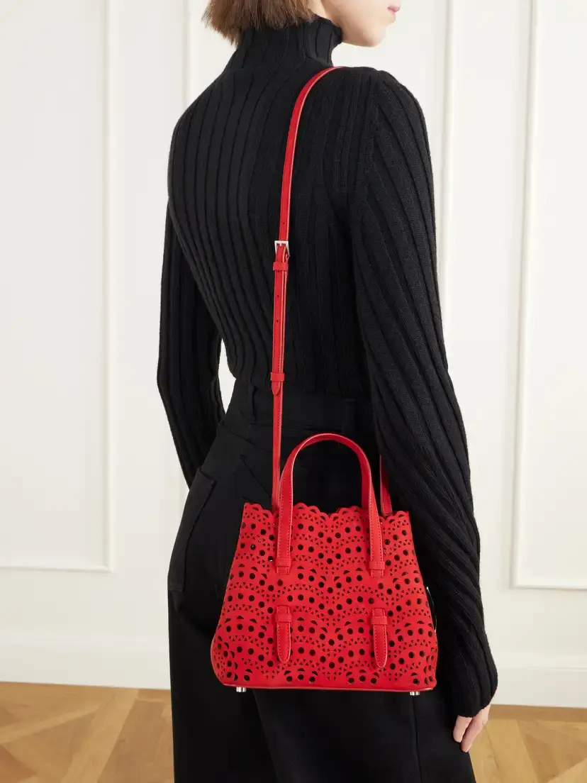 Alaïa Mina Laser-cut Nubuck Top-handle Bag | Thumbnail 6 Alaïa Mina Laser-cut Nubuck Top-handle Bag | Thumbnail 6