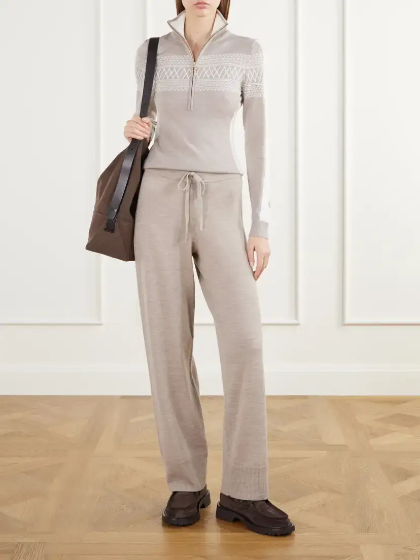 We Norwegians Geilo Drawstring Merino Wool Straight-leg Pants | Thumbnail 2