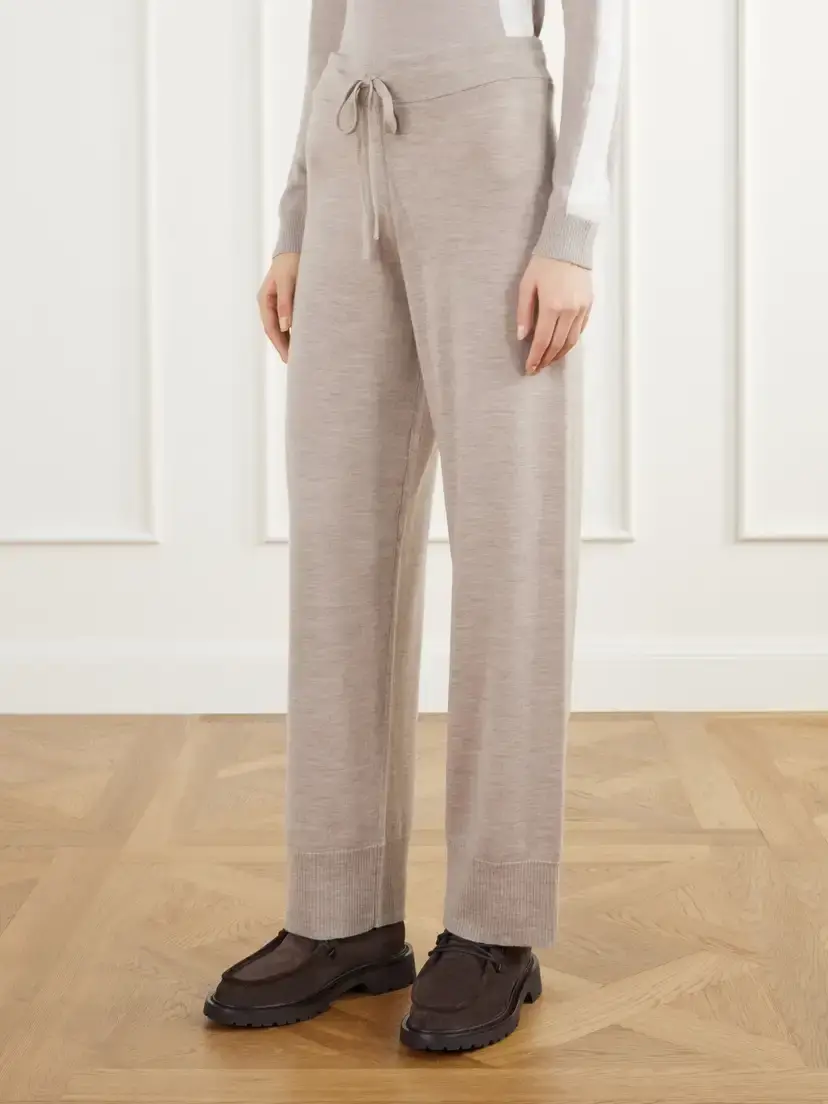 We Norwegians Geilo Drawstring Merino Wool Straight-leg Pants | Thumbnail 3