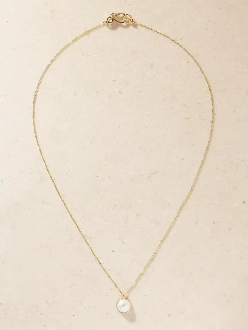 Sophie Bille Brahe Luce Simple 14-karat Recycled Gold Pearl Necklace | Thumbnail 4 Sophie Bille Brahe Luce Simple 14-karat Recycled Gold Pearl Necklace | Thumbnail 4