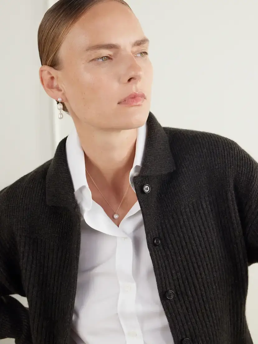 Sophie Bille Brahe Luce Simple 14-karat Recycled Gold Pearl Necklace | Thumbnail 5 Sophie Bille Brahe Luce Simple 14-karat Recycled Gold Pearl Necklace | Thumbnail 5