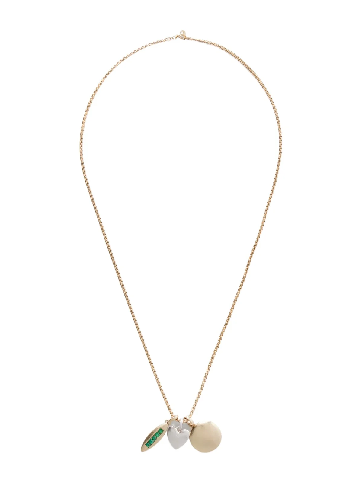 The Long Token Gold And Silver-tone Chain Necklace The Long Token Gold And Silver-tone Chain Necklace