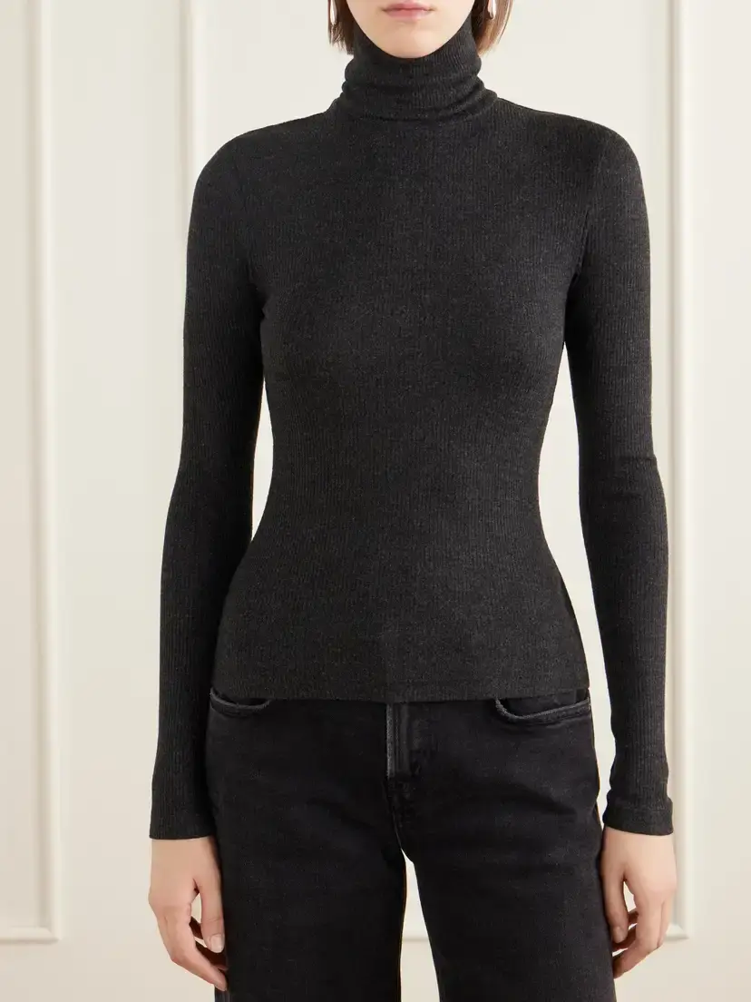 Citizens of Humanity Caradene Ribbed Jersey Turtleneck Top | Thumbnail 3 Citizens of Humanity Caradene Ribbed Jersey Turtleneck Top | Thumbnail 3