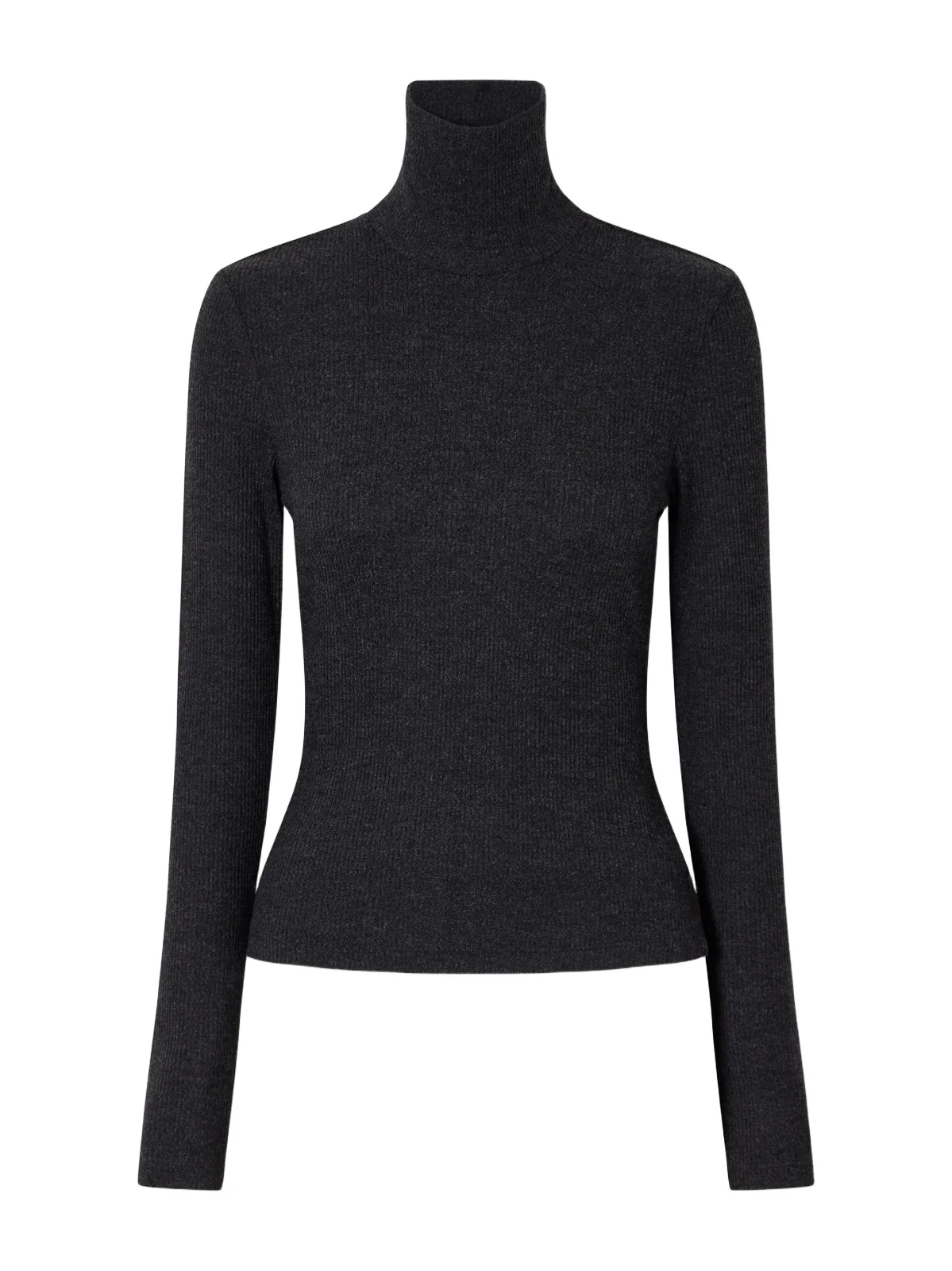 Caradene Ribbed Jersey Turtleneck Top Caradene Ribbed Jersey Turtleneck Top