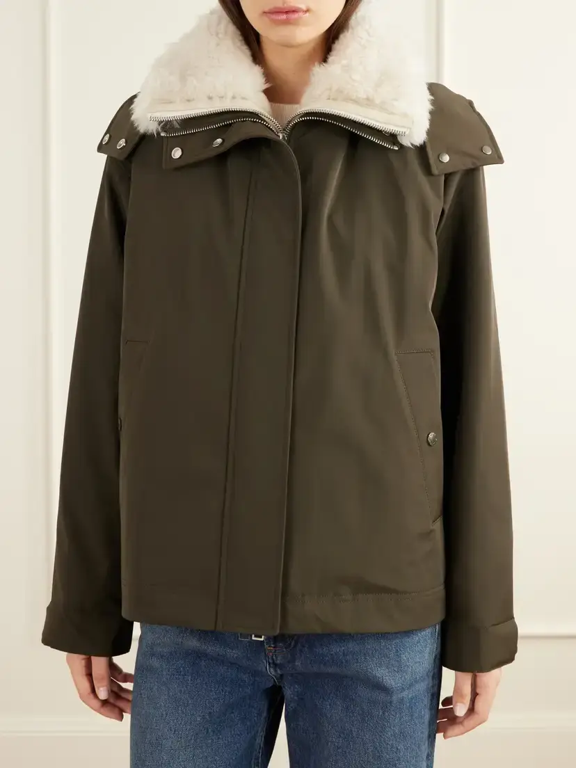 Yves Salomon Hooded Padded Shearling-trimmed Shell Jacket | Thumbnail 3