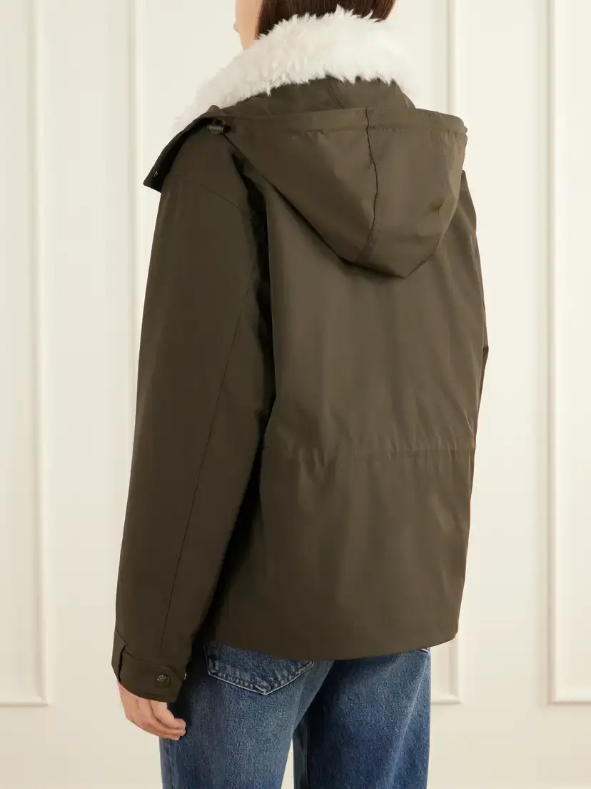 Yves Salomon Hooded Padded Shearling-trimmed Shell Jacket | Thumbnail 4
