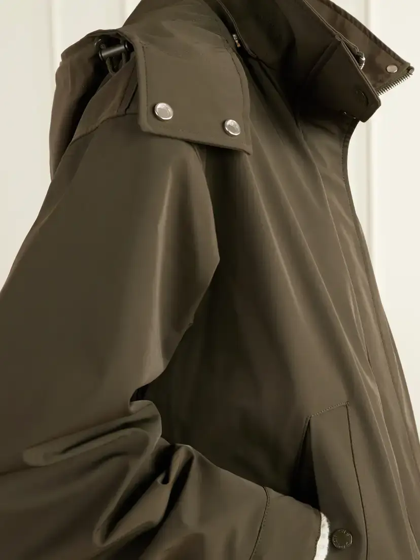 Yves Salomon Hooded Padded Shearling-trimmed Shell Jacket | Thumbnail 6