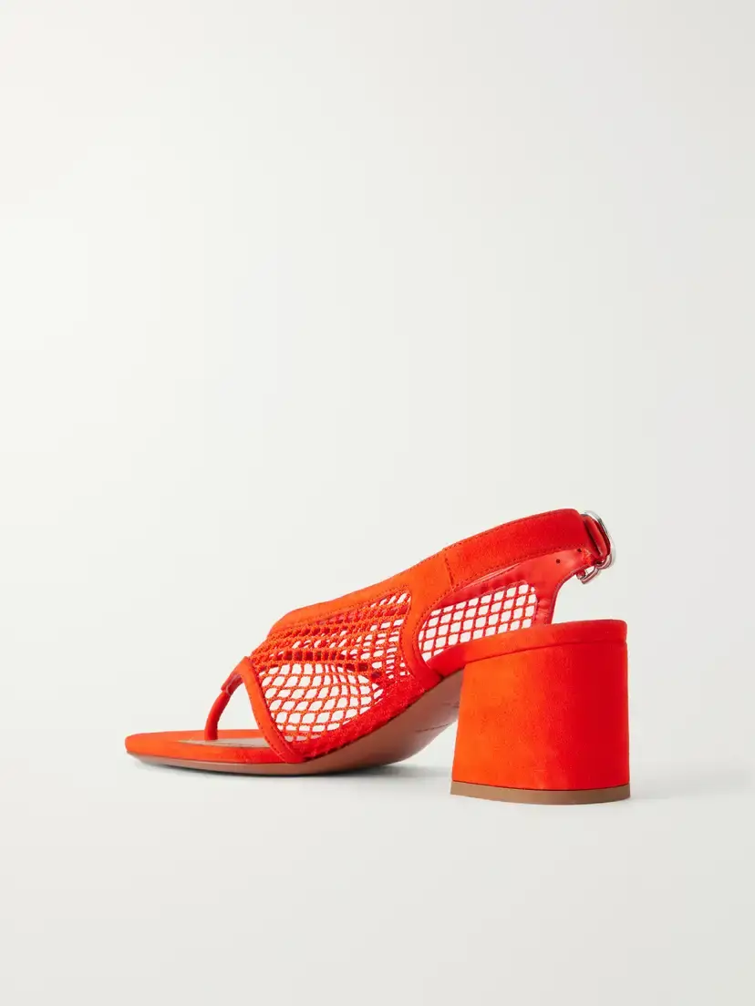 Alaïa 55 Mesh-trimmed Suede Sandals | Thumbnail 3 Alaïa 55 Mesh-trimmed Suede Sandals | Thumbnail 3