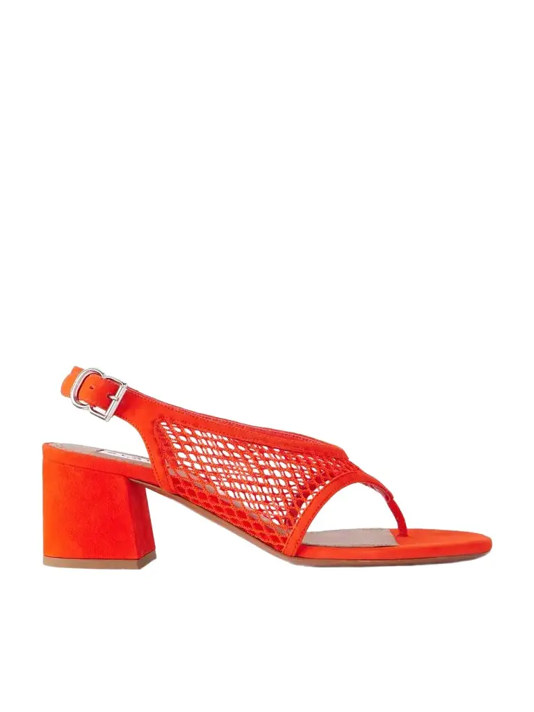 Alaïa 55 Mesh-trimmed Suede Sandals