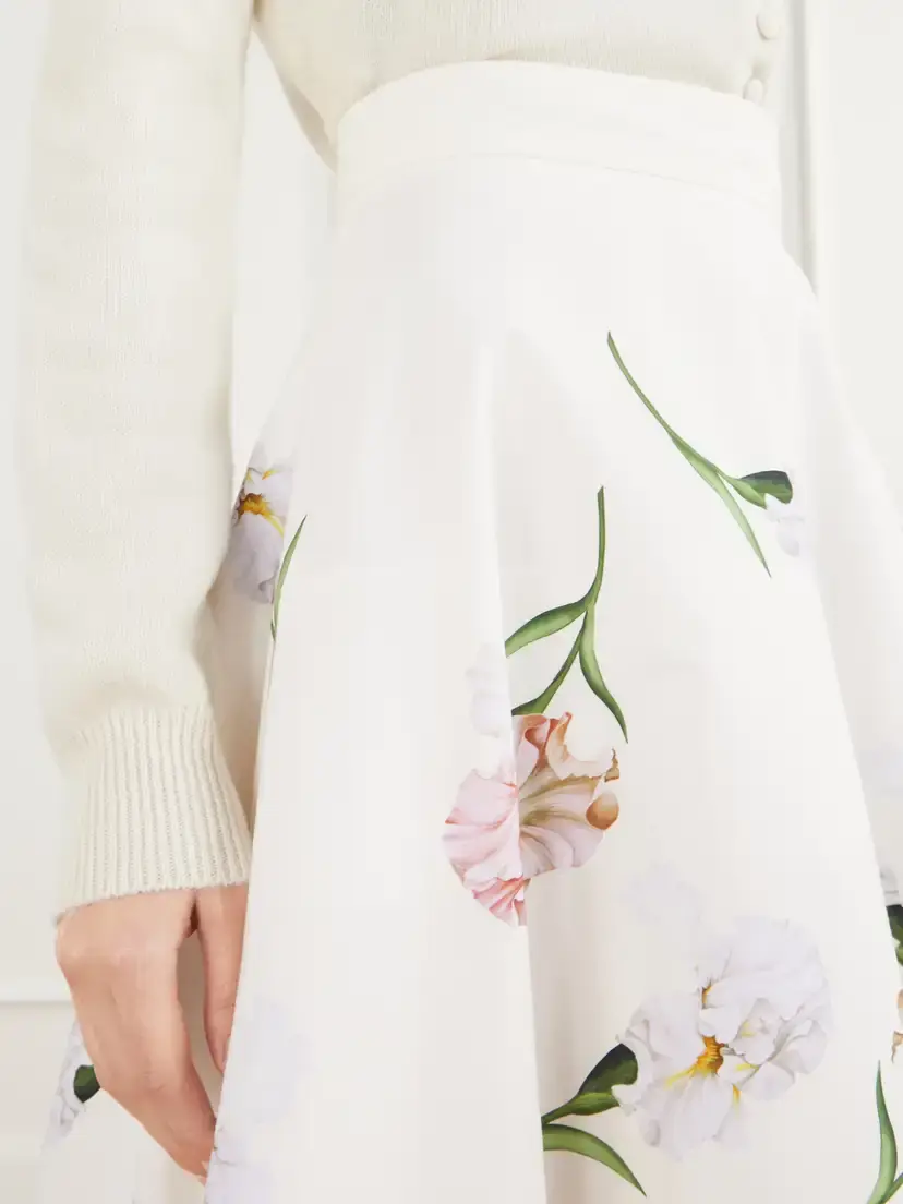 Oscar de la Renta Floral-print Cotton-blend Poplin Midi Skirt | Thumbnail 5 Oscar de la Renta Floral-print Cotton-blend Poplin Midi Skirt | Thumbnail 5