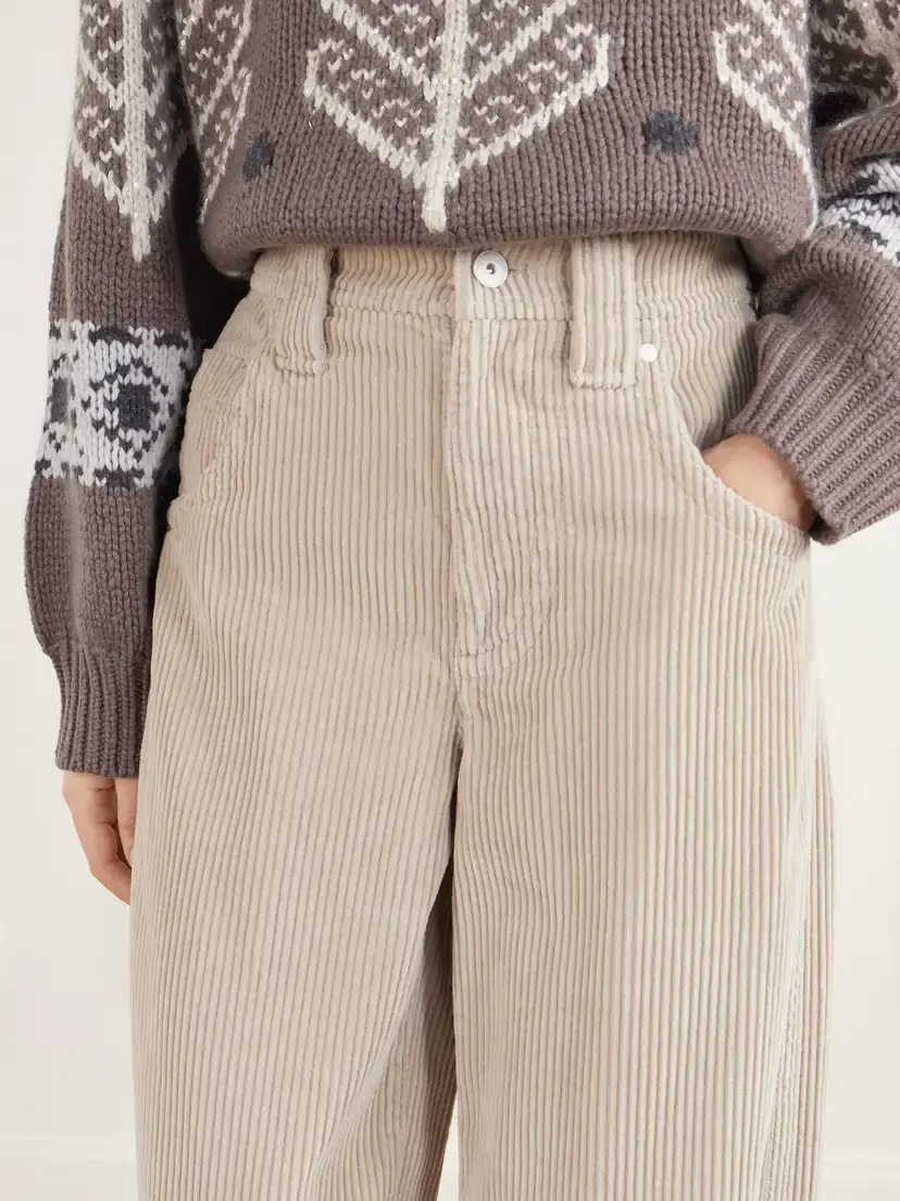 Brunello Cucinelli Cotton-corduroy Wide-leg Pants | Thumbnail 5 Brunello Cucinelli Cotton-corduroy Wide-leg Pants | Thumbnail 5