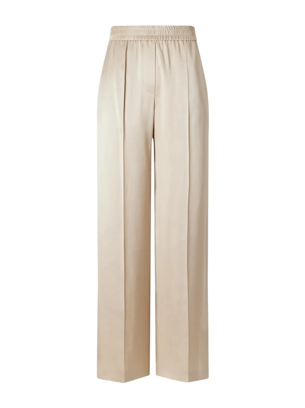 Brunello Cucinelli Pleated Silk-satin Wide-leg Pants