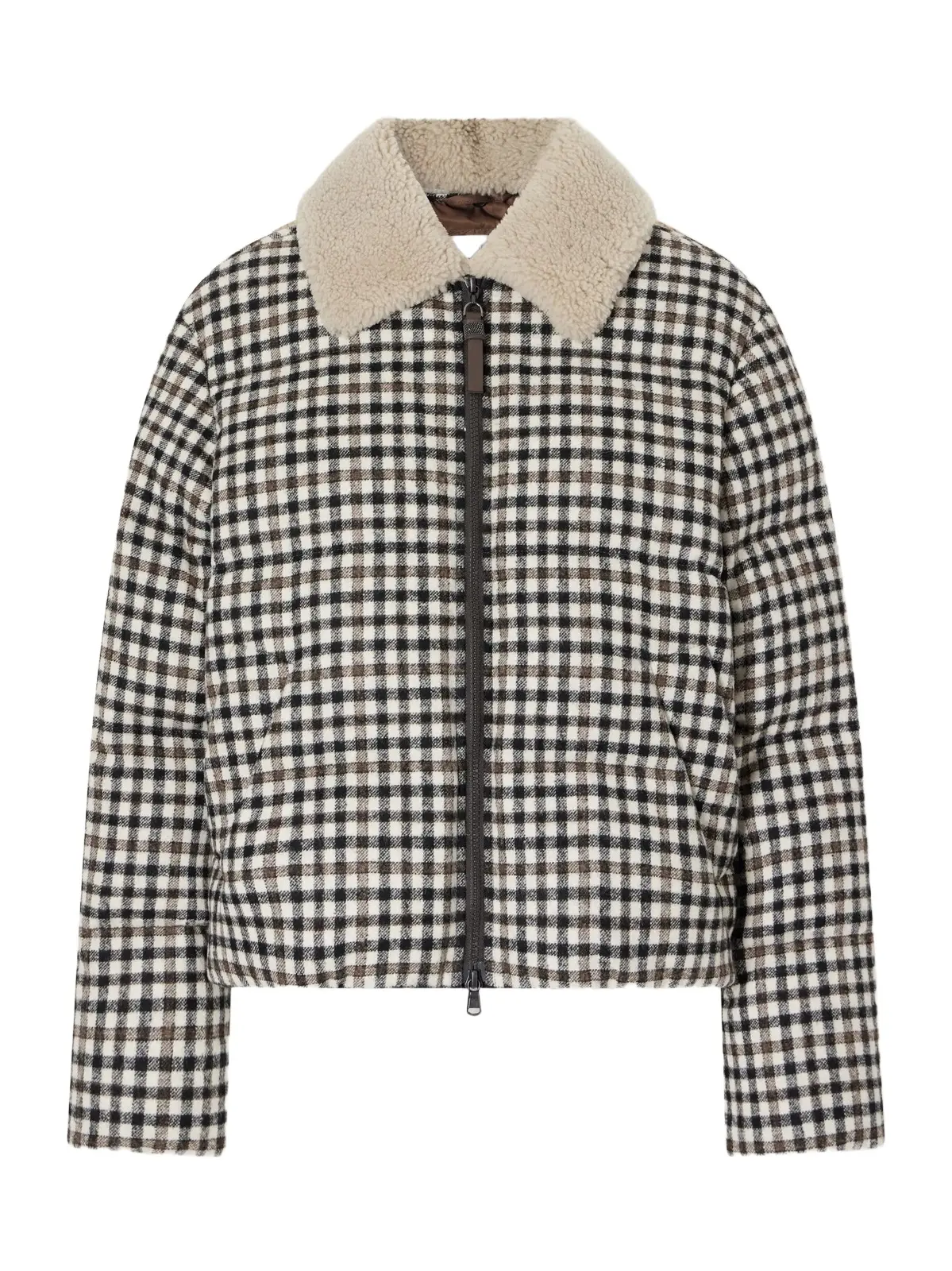 Brunello Cucinelli Shearling-trimmed Alpaca-blend Twill Down Jacket