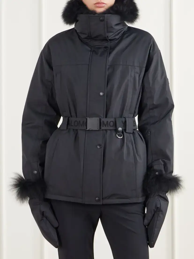 Yves Salomon Belted Hooded Shearling-trimmed Shell Ski Jacket | Thumbnail 3