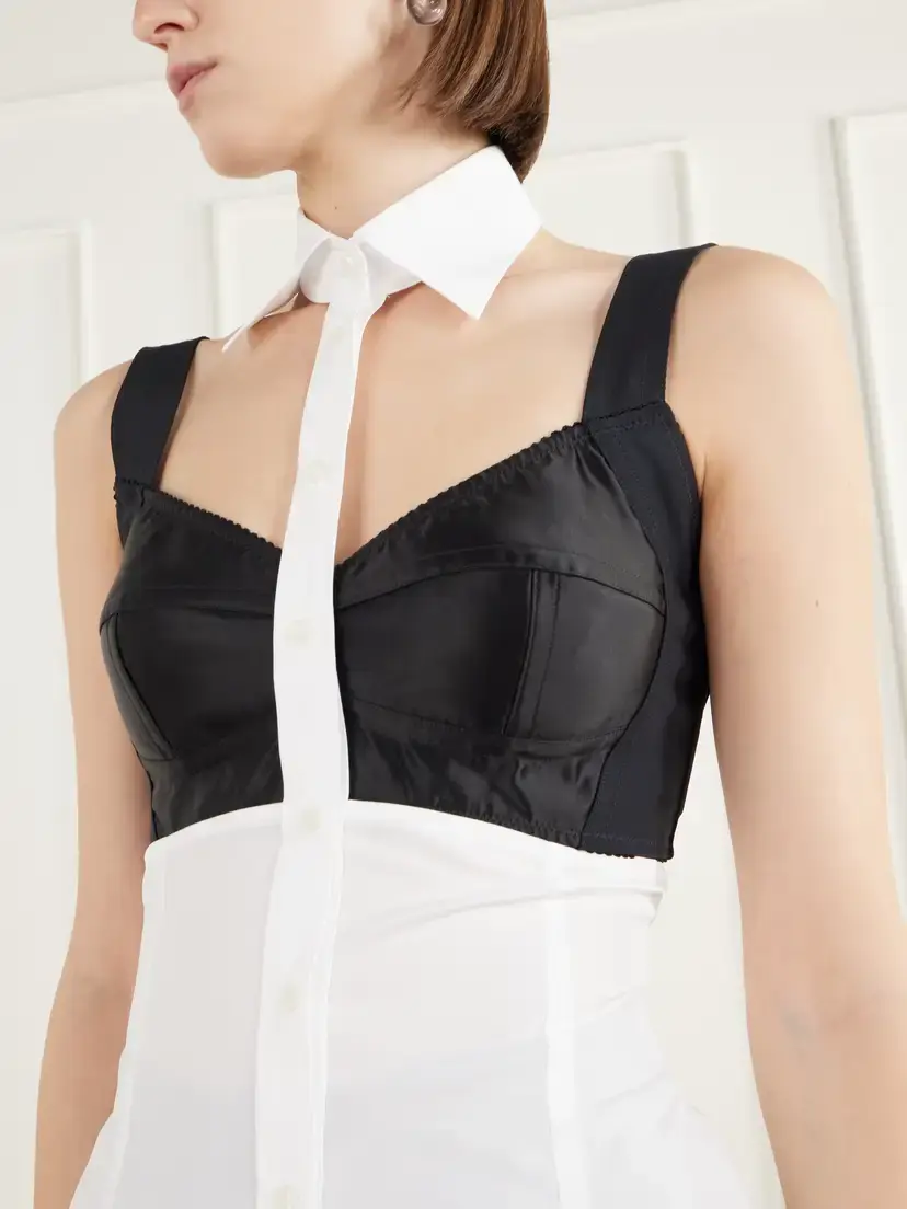 Dolce & Gabbana Deconstructed Cotton-poplin Halterneck Shirt | Thumbnail 5 Dolce & Gabbana Deconstructed Cotton-poplin Halterneck Shirt | Thumbnail 5
