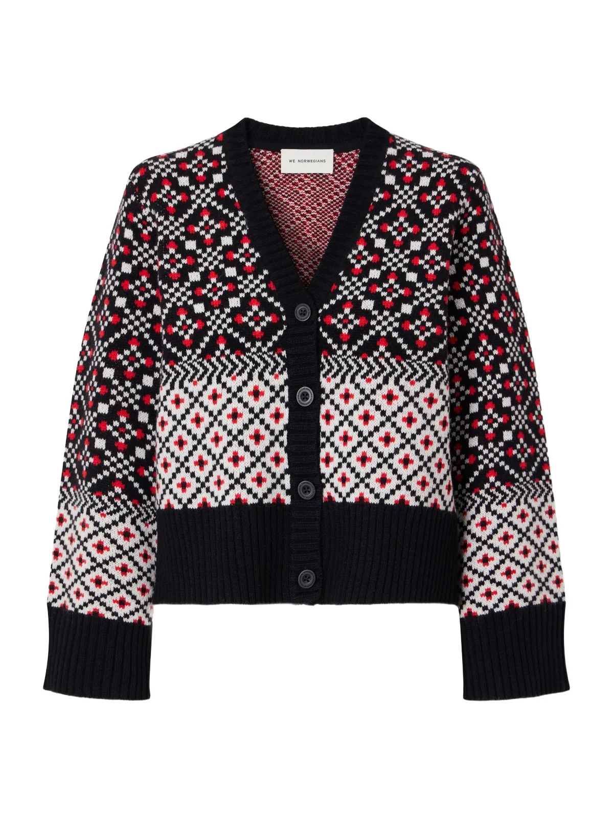 We Norwegians Telemark Jacquard-knit Merino Wool Cardigan