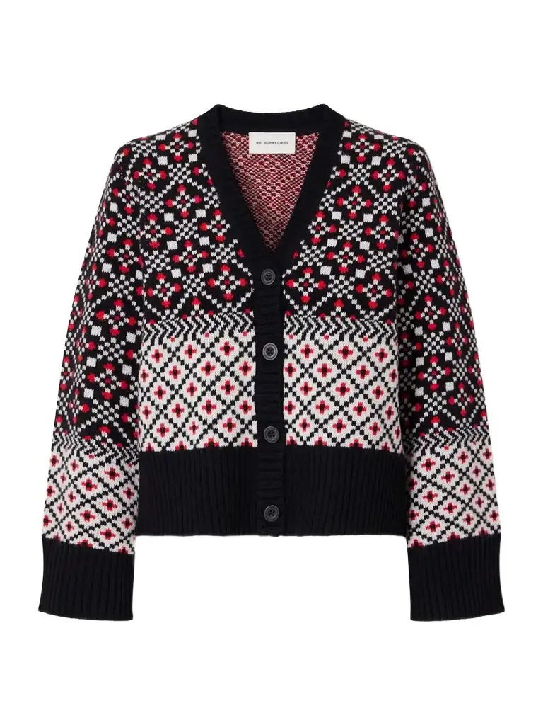 We Norwegians Telemark Jacquard-knit Merino Wool Cardigan