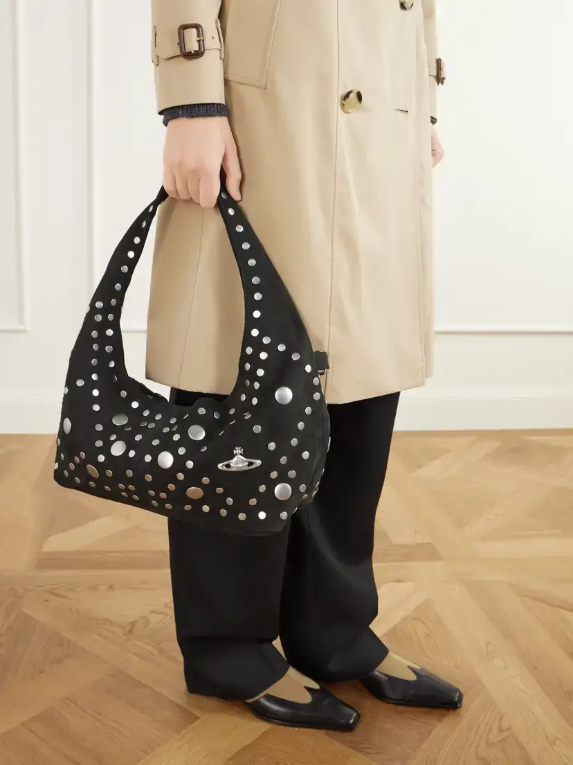 Vivienne Westwood Ellie Studded Nubuck Shoulder Bag | Thumbnail 2 Vivienne Westwood Ellie Studded Nubuck Shoulder Bag | Thumbnail 2