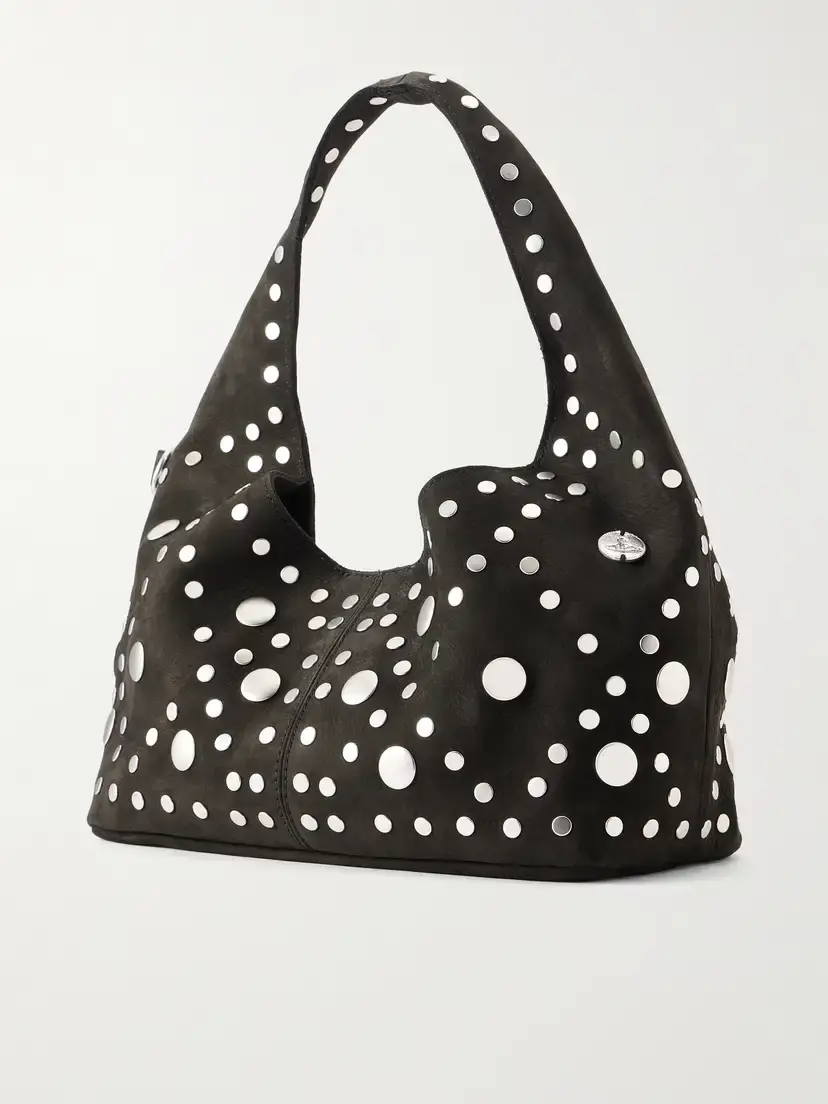 Vivienne Westwood Ellie Studded Nubuck Shoulder Bag | Thumbnail 3 Vivienne Westwood Ellie Studded Nubuck Shoulder Bag | Thumbnail 3