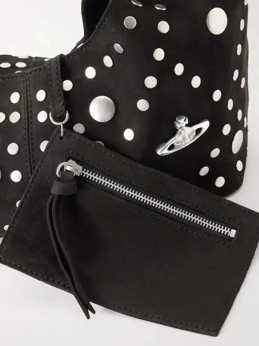 Vivienne Westwood Ellie Studded Nubuck Shoulder Bag | Thumbnail 5 Vivienne Westwood Ellie Studded Nubuck Shoulder Bag | Thumbnail 5