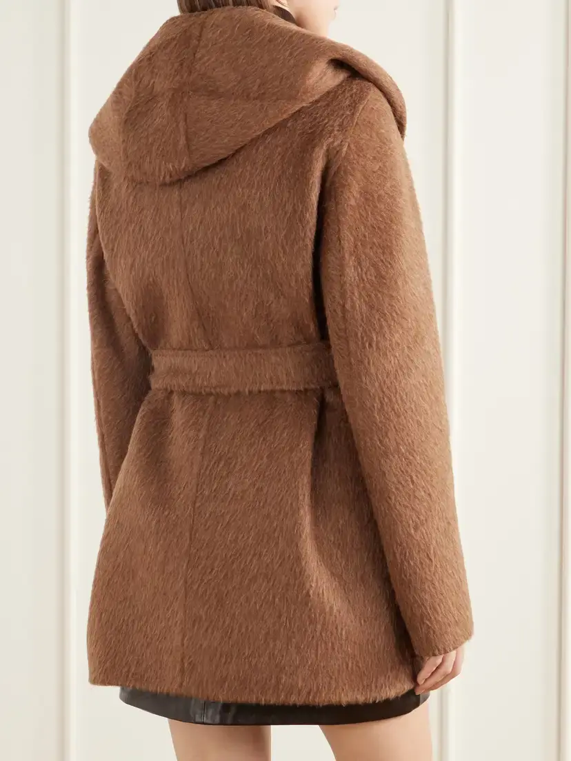 Max Mara Golf Belted Camel-hair And Mohair-blend Coat - Brown | Thumbnail 4 Max Mara Golf Belted Camel-hair And Mohair-blend Coat - Brown | Thumbnail 4