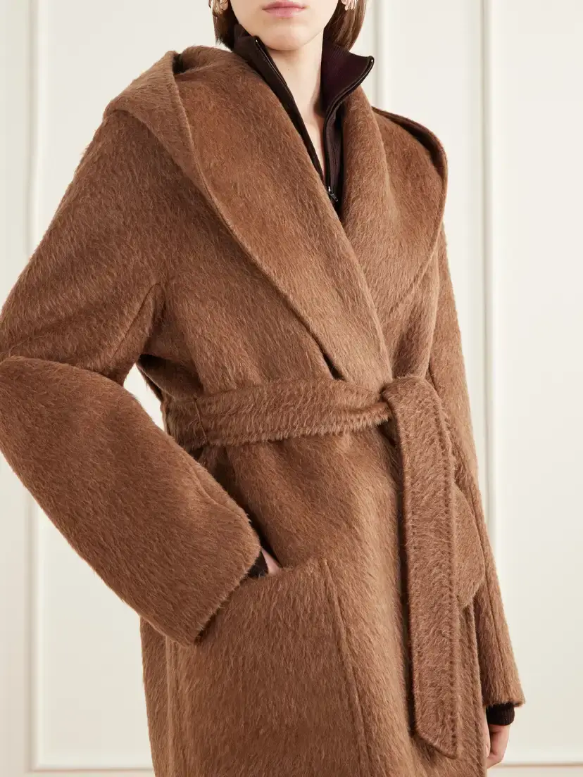 Max Mara Golf Belted Camel-hair And Mohair-blend Coat - Brown | Thumbnail 5 Max Mara Golf Belted Camel-hair And Mohair-blend Coat - Brown | Thumbnail 5