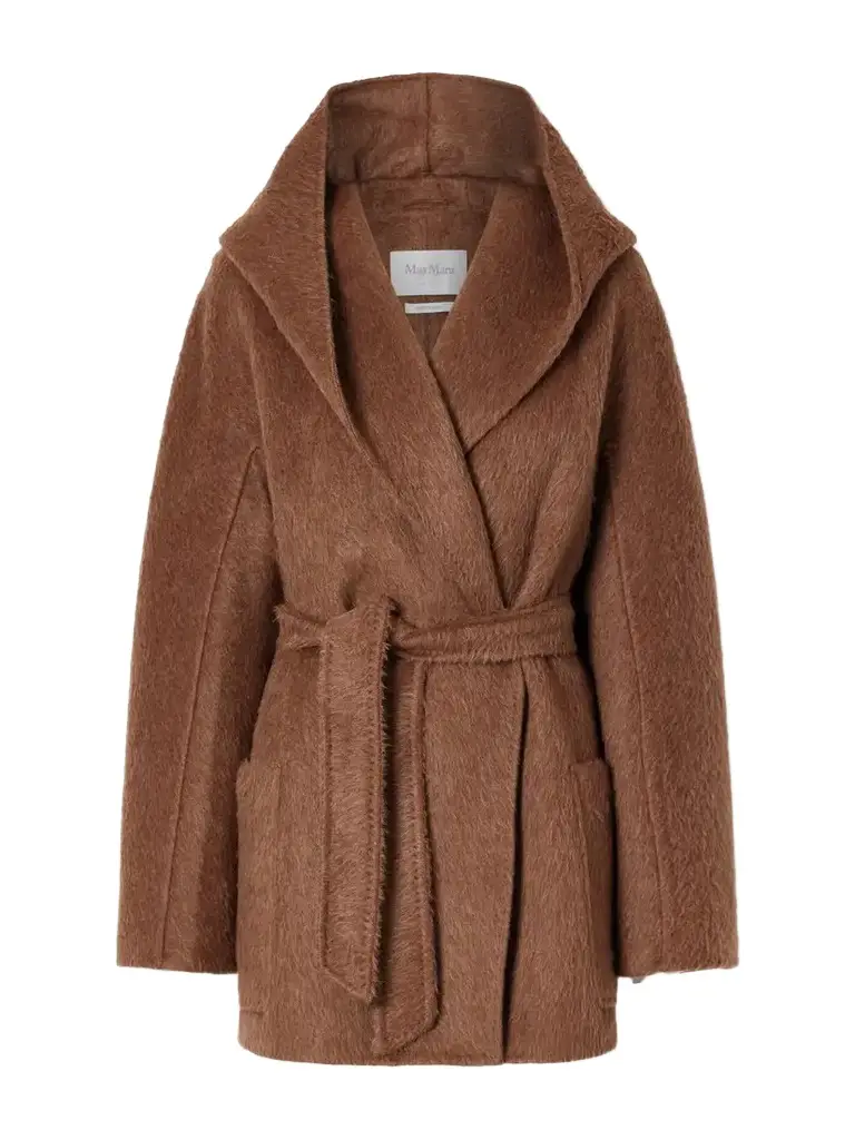 Golf Belted Camel-hair And Mohair-blend Coat - Brown Golf Belted Camel-hair And Mohair-blend Coat - Brown