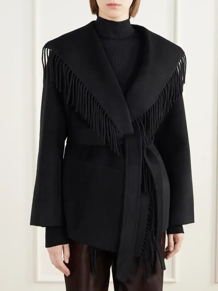 Simkhai Rowen Belted Fringed Wool-blend Jacket | Thumbnail 3 Simkhai Rowen Belted Fringed Wool-blend Jacket | Thumbnail 3