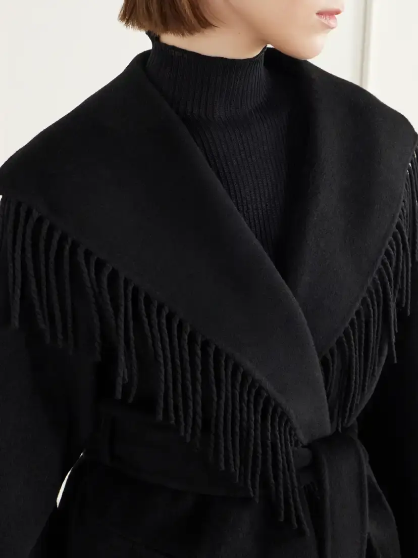 Simkhai Rowen Belted Fringed Wool-blend Jacket | Thumbnail 5 Simkhai Rowen Belted Fringed Wool-blend Jacket | Thumbnail 5