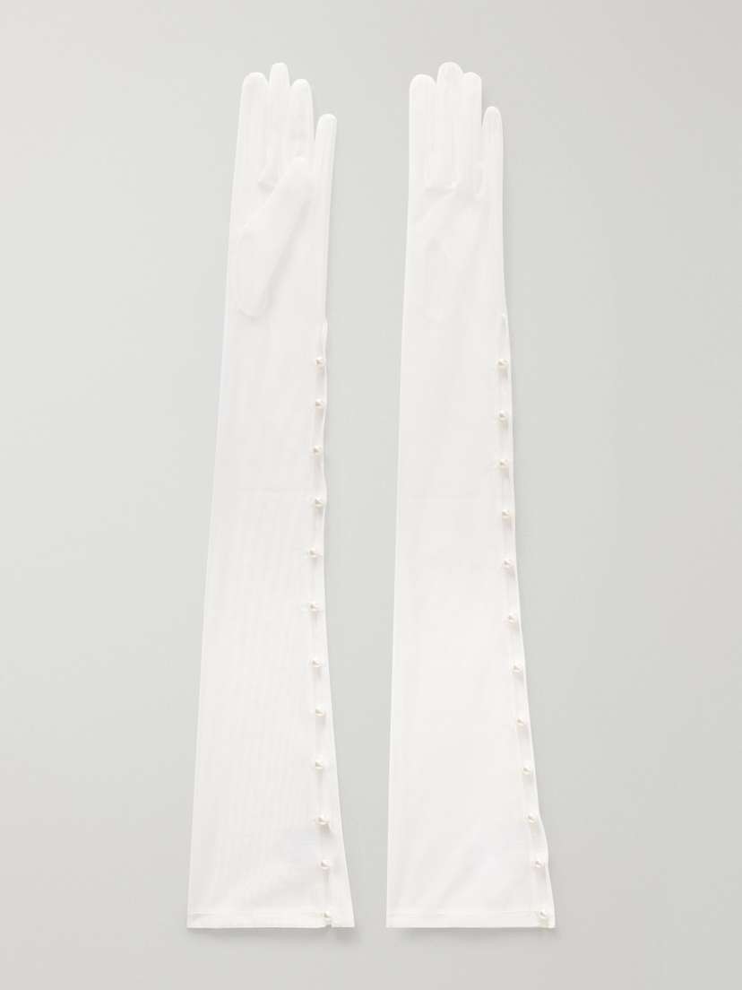 Vivienne Westwood Peekaboo Embellished Tulle Gloves