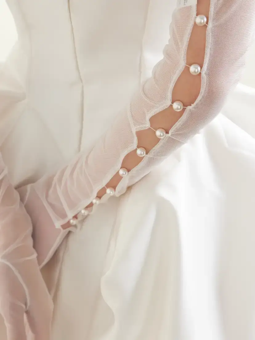 Vivienne Westwood Peekaboo Embellished Tulle Gloves | Thumbnail 3 Vivienne Westwood Peekaboo Embellished Tulle Gloves | Thumbnail 3