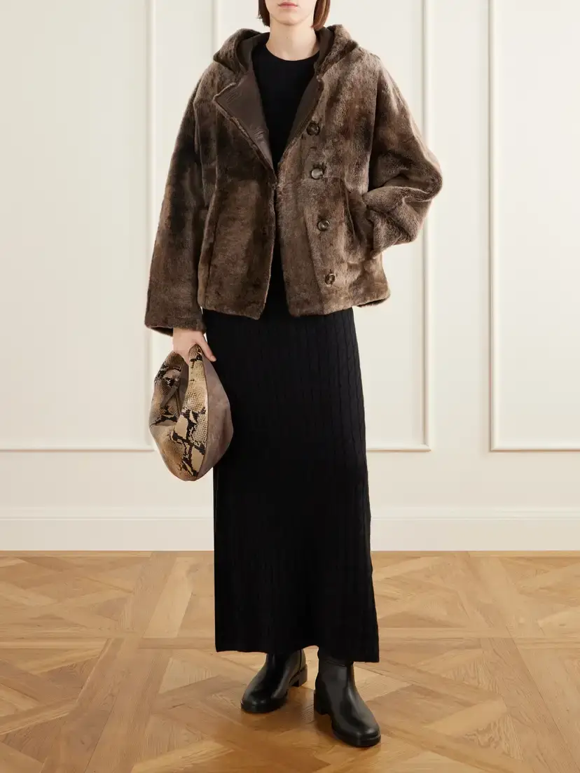 Yves Salomon Hooded Shearling Jacket | Thumbnail 2